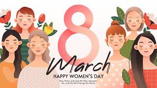 Free March 8 Happy International Women's Day Greeting Message Intro Template - FlexClip