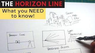 The Horizon Line is VITAL - How to Draw in Perpsective - Beginners Tutorial