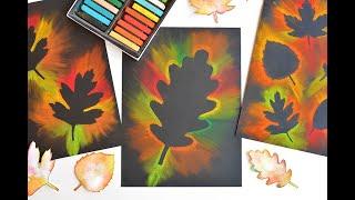 Fall Leaf Chalk Art | Chalk Pastel Art Project