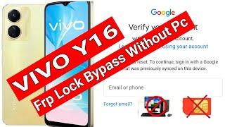 Vivo Y16 Frp Bypass PD2216 Unlock Google Account Lock Without Pc New Method