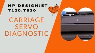 How to Carriage servo Diagnostic || HP DesignJet T120 T520