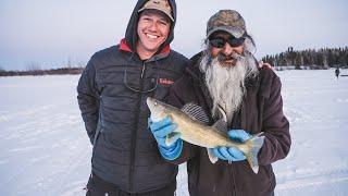 Ice fishing with Stan (Uncle Si of the north)