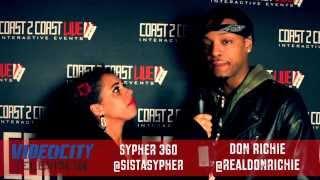 Don Richie interview w Sypher 360 for Video City TV at Coast2Coast LIVE Atlanta
