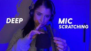 ASMR | Deep INTENSE Mic Scratching, Slightly Aggressive/ Mouth Sounds.