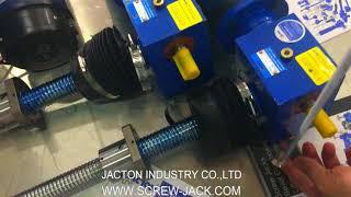 Israel ball screw jack and nut mechanism motorized by electrical manufacturer - JACTON Industry.