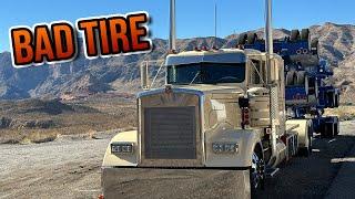 Replacing a STEER TIRE on the KENWORTH