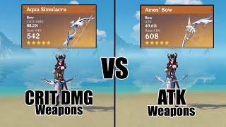 Chasca Crit DMG Weapon vs ATK Weapon - Genshin impact