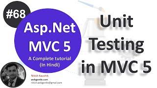 (#68) Unit testing in MVC 5 | mvc tutorial for beginners in .net c# | MVC By Nitish