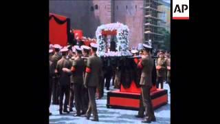 SYND 21 6 74 FUNERAL OF SOVIET HERO MARSHAL ZHUKOV IN MOSCOW