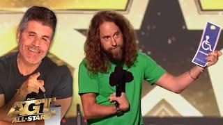 Comedian Josh Blue takes a SHOT at Simon Cowell!