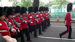 Queen's Guard Marching From Buckingham Palace