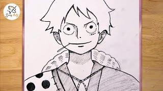 How to draw Monkey D. Luffy || Best anime drawing tutorial || Easy drawing step by step.