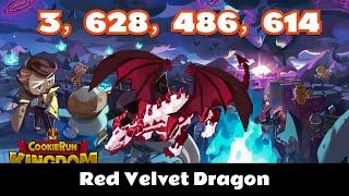 【CookieRun: Kingdom】- Guild Boss | Red Velvet Dragon (Flour+Mango) | 【姜饼人王国】- 公会讨伐战 | 红丝绒蛋糕龙 （幻彩+芒果）