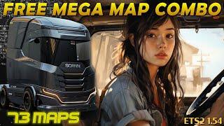 Final Free Mega Map Combo for ETS2 1.54 * 73 Mods * 206 Files * Giga Video Tutorial, Load Order