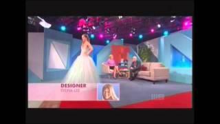 Sylvia Lee couture dress on 'Mornings with Kerri-Anne'