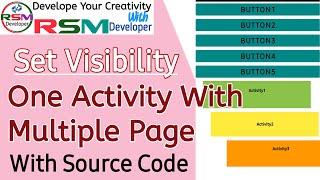 How to set Visibility for a button from another activity in Android Studio - RSM Developer