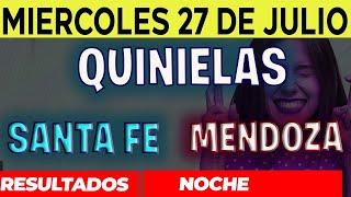 Resultados Quinielas Nocturna de Santa Fe y Mendoza, Miércoles 27 de Julio