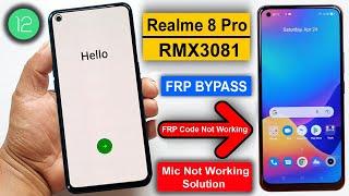 Realme 8 Pro FRP Bypass Android 12 (Without Pc) Realme 8 Pro (RMX3081) Google Lock Bypass 100% Free