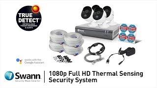 Swann Security System Full HD Thermal Sensing Security Cameras True Detect Google Assistant DVR-4580