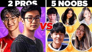 2 PROS VS 5 NOOBS! Can S0m & TenZ defeat OfflineTV and Friends?