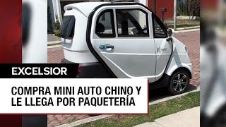 Joven de Puebla compra auto chino por 90 mil pesos y le llega por paquetería