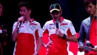 Valentino Rossi and Nicky Haydon on stage - Ducati Asia Week Celebrations