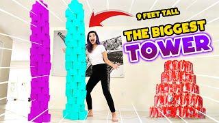 WHO BUILDS THE TALLEST TOWER GETS $1000!!! | By Leyla Star 