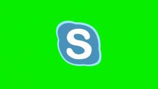  Футажи на хромакее: иконка Skype/скайп