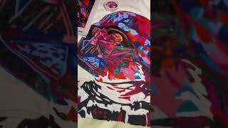 Роспись футболки || роспись одежды акриловыми красками | T-shirt painting || painting clothes