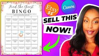 Create THIS Etsy Digital Product to Sell Online for FREE | Printable Icebreaker Bingo Canva Tutorial