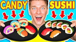 Making FOOD out of CANDY!! Learn How To Make DIY Edible Candy vs Real Food Challenge