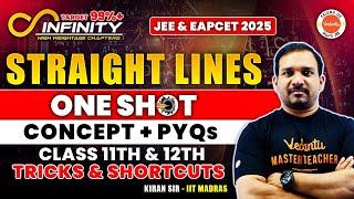 Straight Lines - One Shot | Concept + PYQs | Class 11 & 12 | JEE & EAPCET 2025 | AP&TS | Kiran Sir