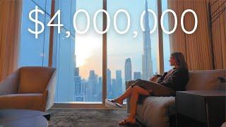 Touring a $4,000,000 LUXURY Dubai Apartment overlooking the TALLEST building in the WORLD