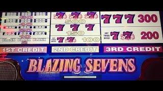 BLAZING SEVENS SLOT MACHINE-WINNING!