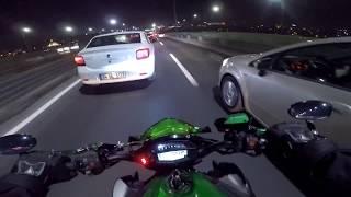 Kawasaki Z1000 Night Rush in Istanbul Traffic!