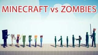 MINECRAFT Team vs ZOMBIES Team - Totally Accurate Battle Simulator TABS