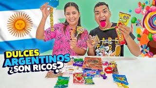 PROBANDO DULCES ARGENTINOS con MI ESPOSO 