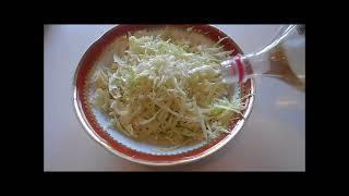 Serbian fresh cabbage salad. Kupus salata. Tradicionalna salata od sirovog kupusa. Najmekša.