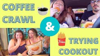 Coffee Crawl 2021 Vlog & Trying cook out for the first time  ft. Travel Snacks