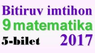 Matematika 9-sinf 5-bilet