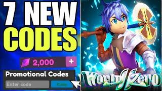 CODES️WORLD ZERO CODES 2024 | ROBLOX WORLD ZERO CODES 2024 | CODE WORLD ZERO