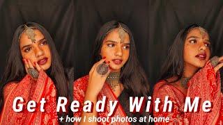 grwm + how I shoot my photos at home