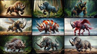 Amazing Animal Fusion Hybrid: Rhino Hybrid with Other Animals Species!