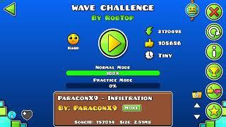 wave challenge geometry dash BY RobTop!!!