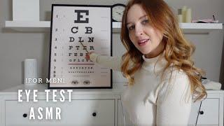 ASMR Eye Test  - Softly Spoken Whispers - Role Play - FOR MEN!