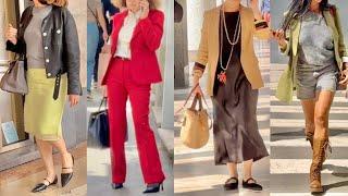 MILAN STREET FASHION 45+  SHOE TRENDS 2024 Ballet flats •Kitten heel•Boots •Sneaker