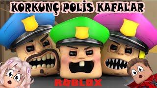 POLİS KAFALARDAN KAÇ |  GÖREVLERİ TAMAMLA | Police Head Family Escape (horror) | @mavisroblox