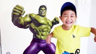 예준이의 슈퍼 히어로 변신놀이 스티커 장난감 놀이 Superhero Story for Kids Play