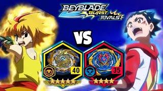  Brave Valkyrie vs Mirage Fafnir  | Valt vs Free | Beyblade Burst Rivals gameplay 