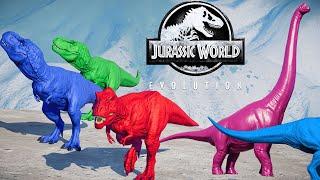 NEW ! T Rex vs I Rex Spiderman Dinosaurs Fighting Isla Muerta  Jurassic World Evolution TRex vs IRex